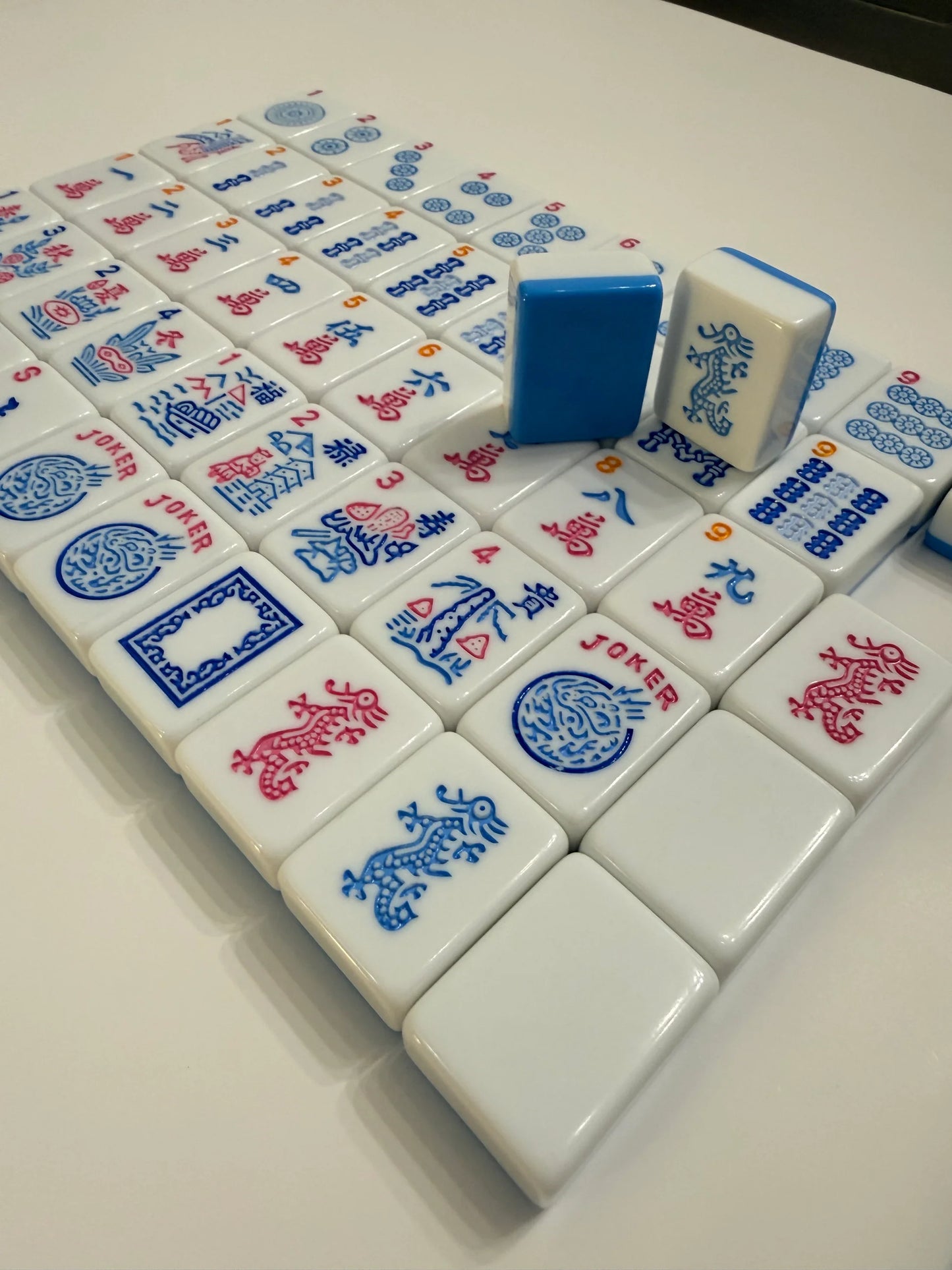 Cozyora® Blue Pop American Mahjong Set – 166 Tiles