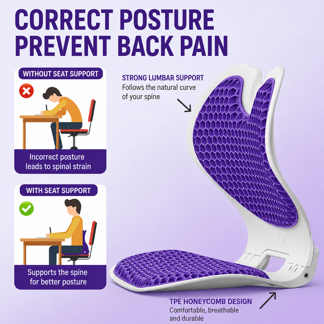 Cozyora® FlexSeat Pro – Foldable Ergonomic Support Cushion