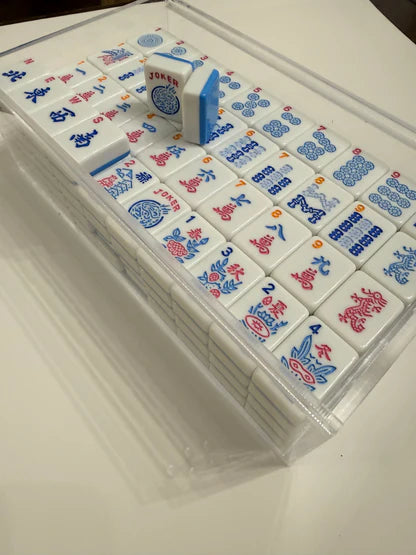 Cozyora® Blue Pop American Mahjong Set – 166 Tiles