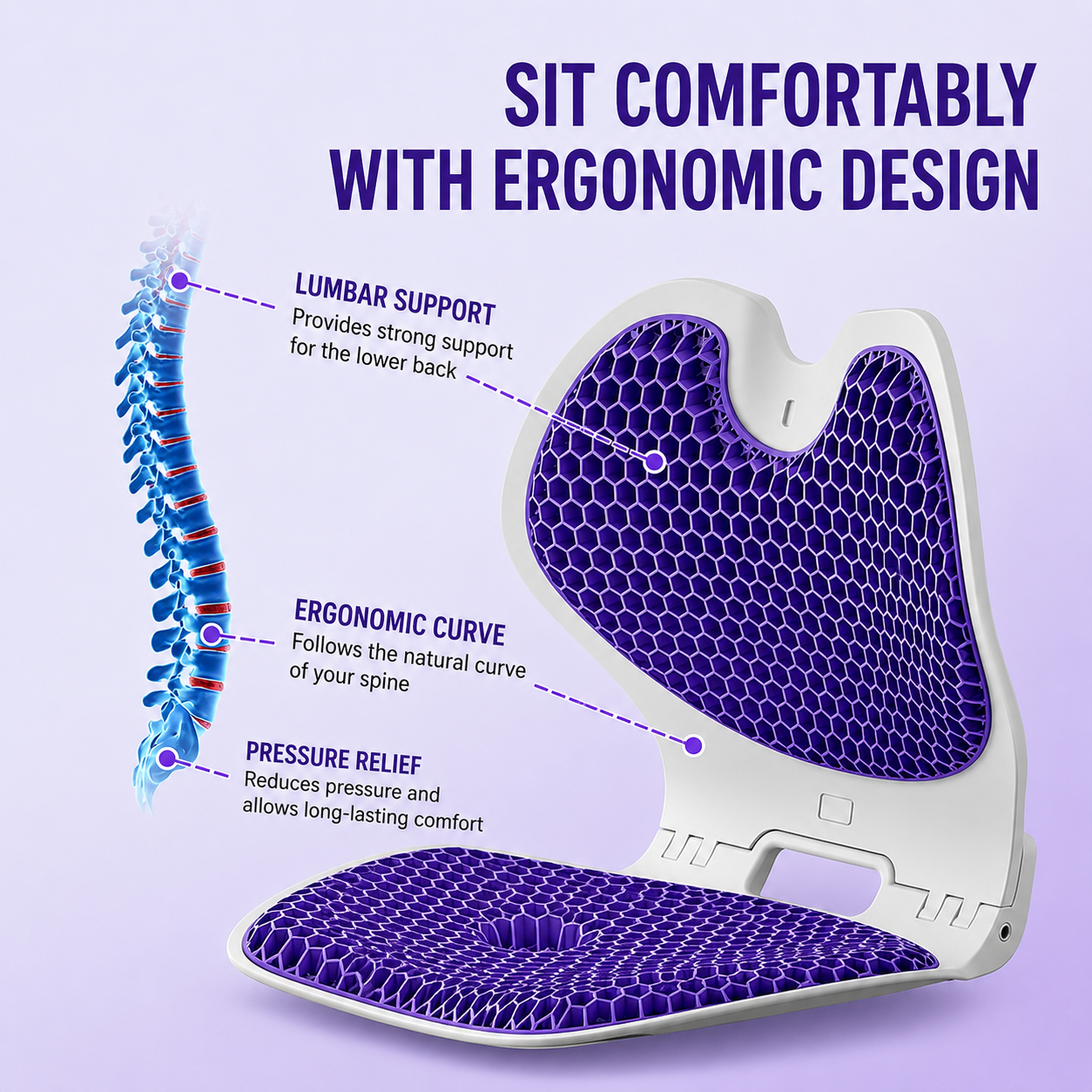 Cozyora® FlexSeat Pro – Foldable Ergonomic Support Cushion