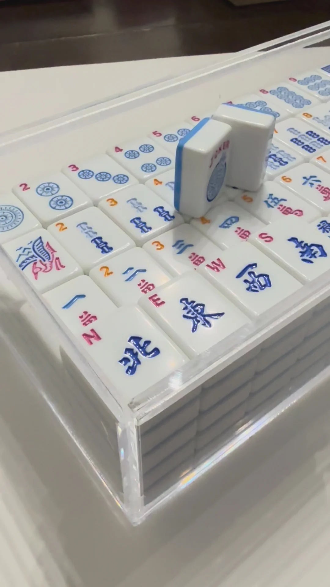 Cozyora® Blue Pop American Mahjong Set – 166 Tiles
