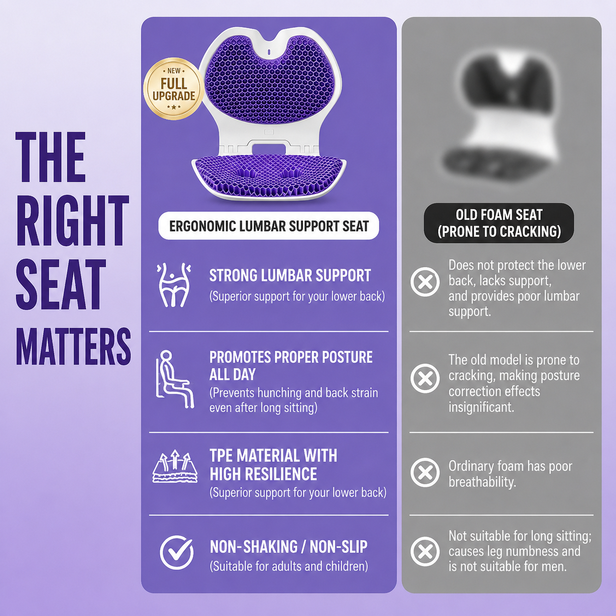 Cozyora® FlexSeat Pro – Foldable Ergonomic Support Cushion