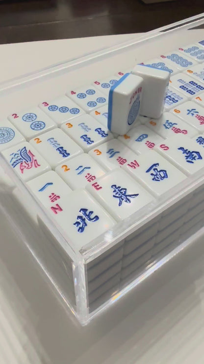 Cozyora® Blue Pop American Mahjong Set – 166 Tiles