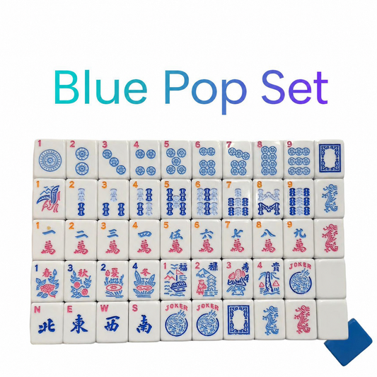 Cozyora® Blue Pop American Mahjong Set – 166 Tiles